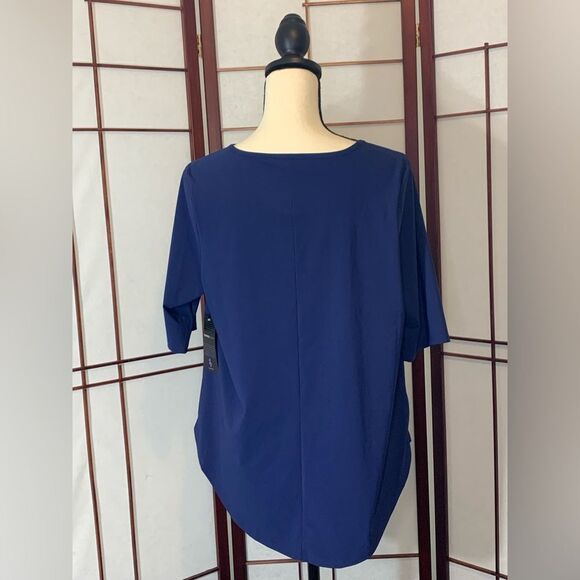 Torrid Active Blue Strappy Tech performance tee shirt M/L - Picture 3 of 10